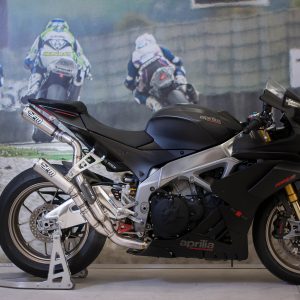 FM Projects GP Double Racing Slip-on in Titanium for Aprilia RSV4 1100 and Tuono