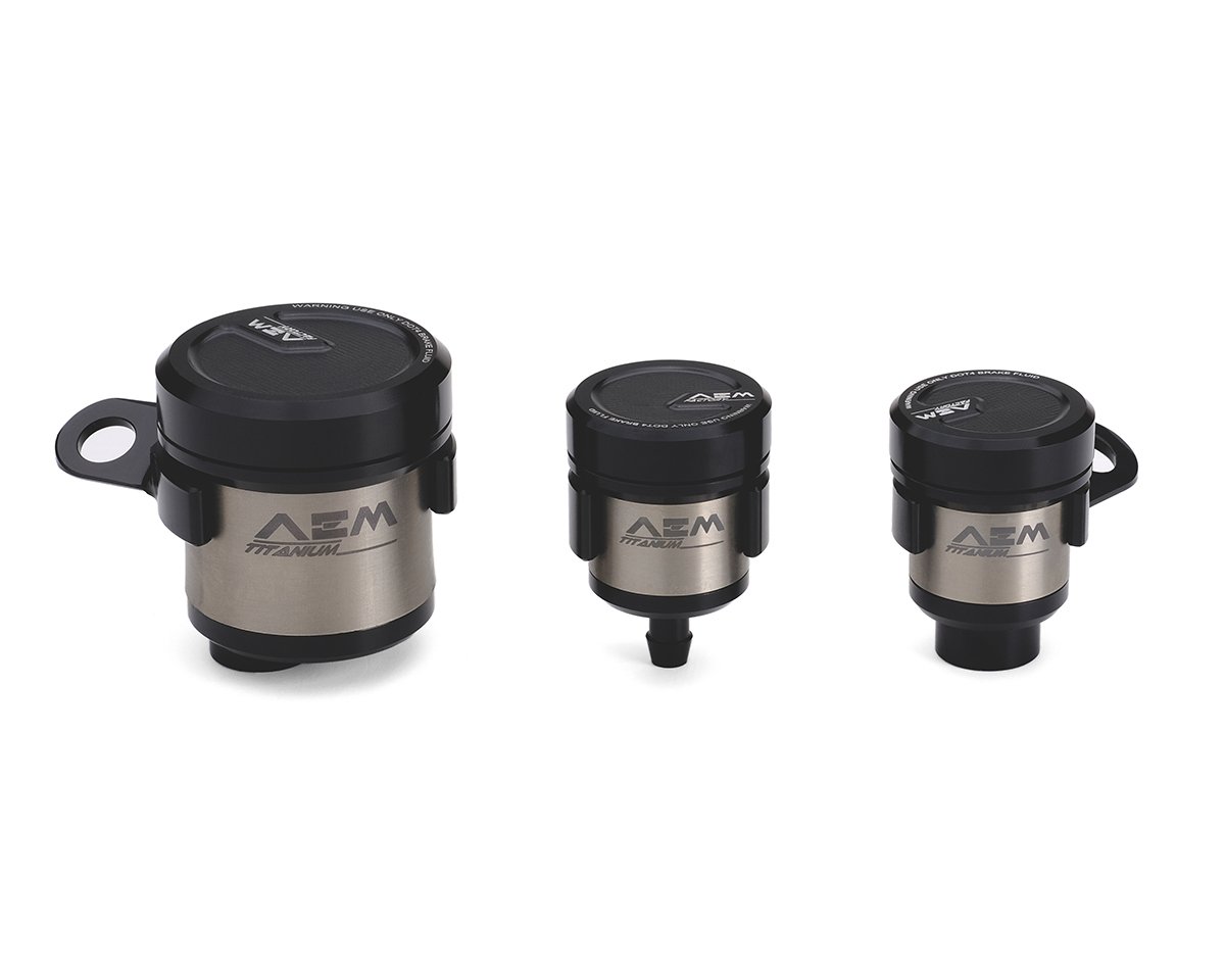 AEM FACTORY - TITANIUM INTEGRATED RESERVOIR FLUID TANKS FOR BREMBO OE MASTER CYLINDERS