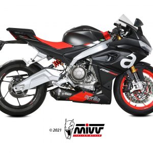 MIVV Full System 1x1, Delta Race Black, Standard Exhaust For Aprilia RS 660 / Tuono 660