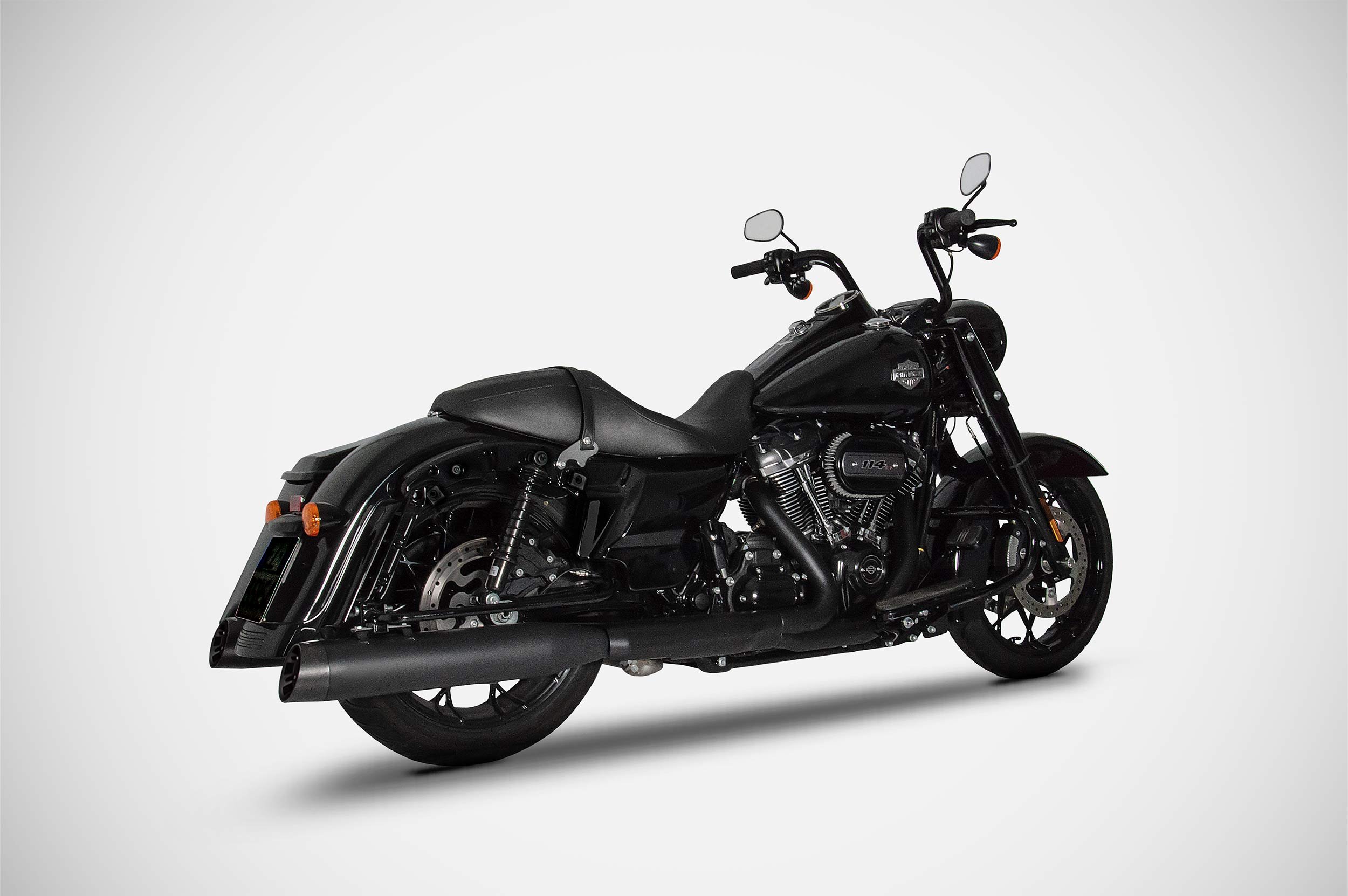 Zard Dual Slip-on Exhaust System for Harley Davidson Grand American Touring Motorcycles (114cc engines - Glides and Road King - 2021+) - Image 2