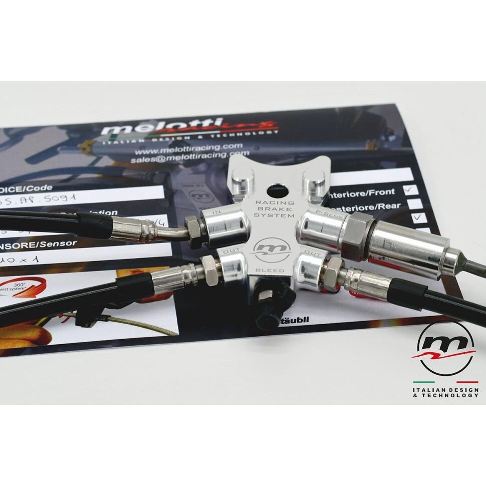 Melotti Racing Aprilia RSV4 RBS Racing Front Brake Line Kit / Splitter (2010 & Up) - Image 2