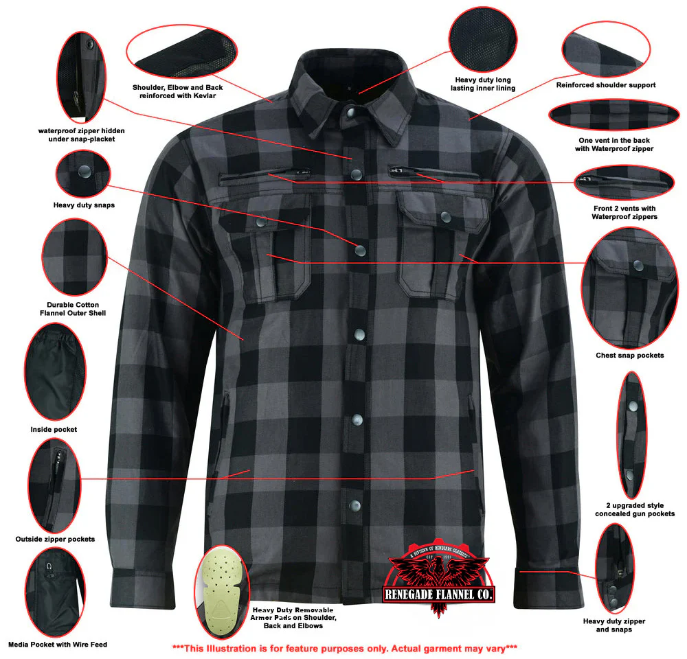 Armored Flannel Shirt - Gray - Image 2