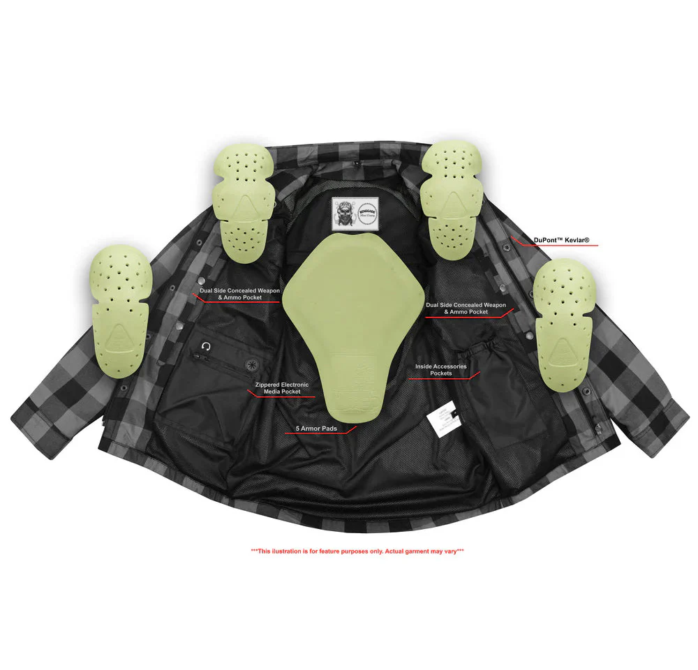 Armored Flannel Shirt - Gray - Image 3