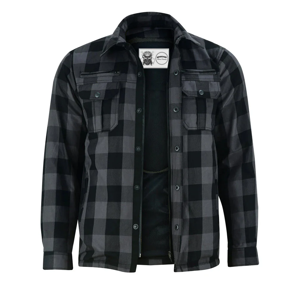 Armored Flannel Shirt - Gray - Image 5