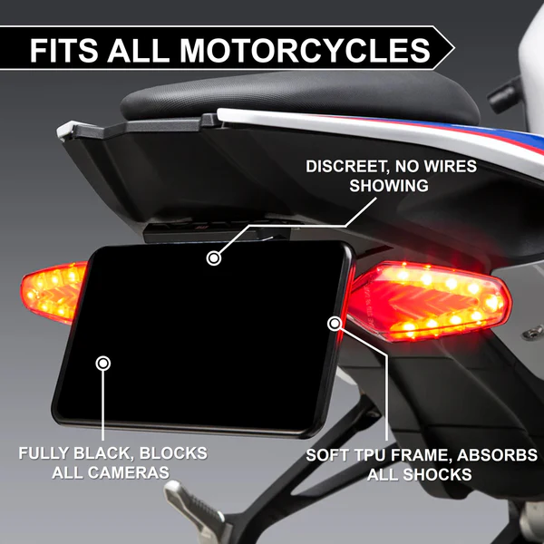 Blackout Plate Cover - EU Motorcycle Universal (210mm x 143mm) - Image 3