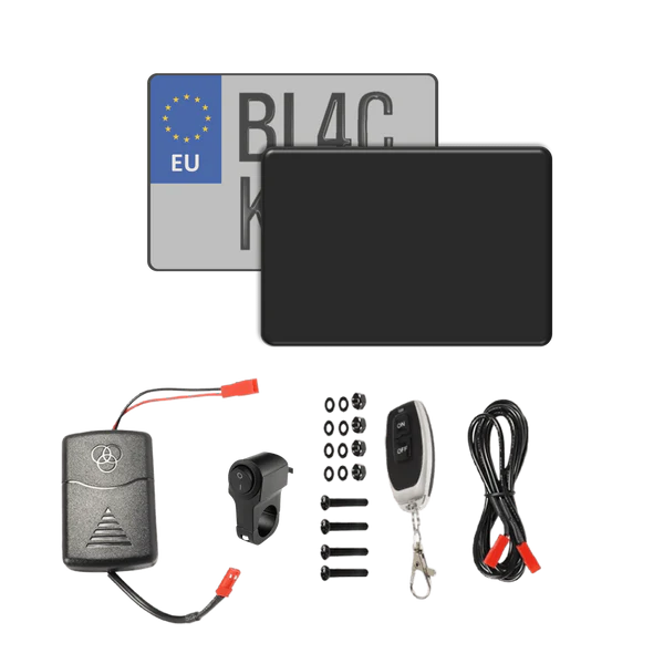 universal european motorcycle license plate hider