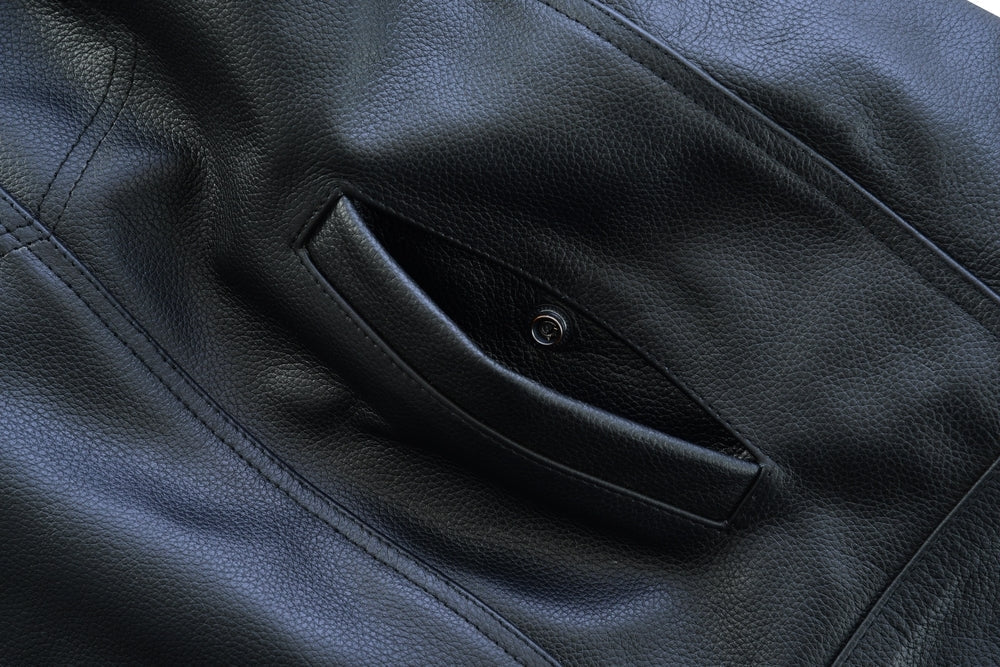Concealed Snap Closure, Without Collar & Hidden Zipper - Image 7