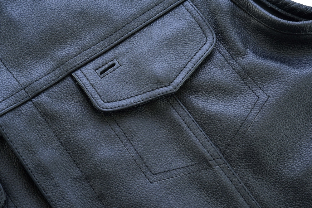 Concealed Snap Closure, Without Collar & Hidden Zipper - Image 11
